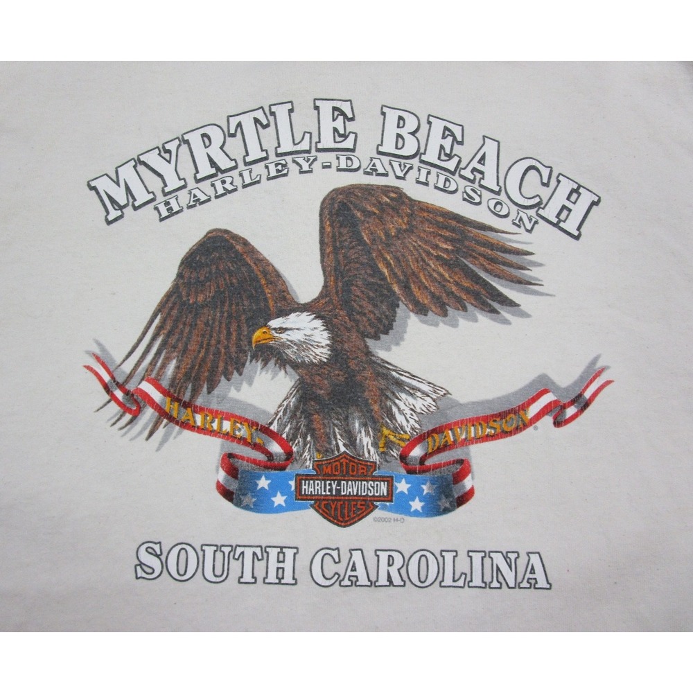 Vintage Y2K Harley Davidson Long Sleeve Henley Shirt (XL) Biker South Carolina - Picture 10 of 14